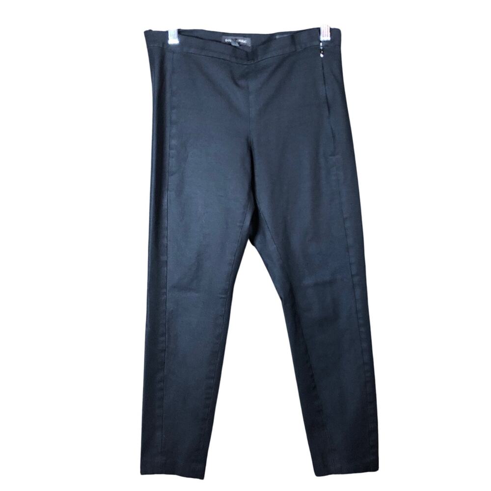 Banana Republic Womens Pants Black Devon Mid Rise Pull On Side Zip Stretch 6